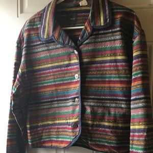 EUC Woven Liz wear Jacket Size M 100 cotton